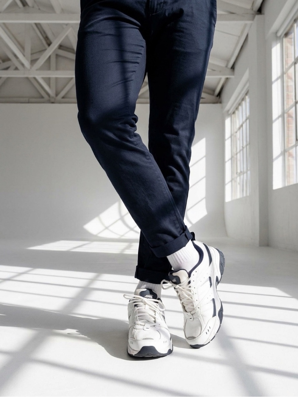 Avia Avi-Verge Men’s Athletic Shoes White/Navy – Size 8
